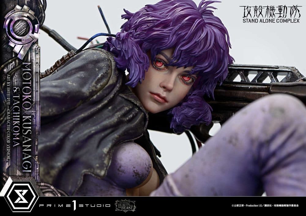 Ghost in the Shell Stand Alone Complex The Legend of Beauty and the Beast Estatua 1/4 Motoko Kusanagi & Tachikoma Character color Art by Entei Ryu 53 cm