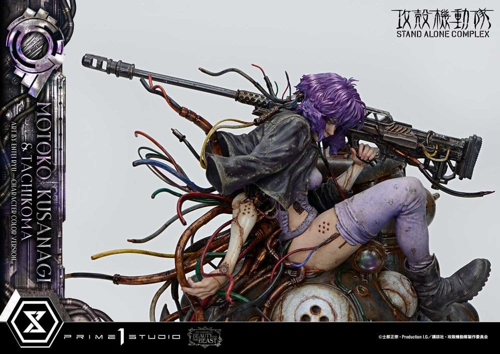 Ghost in the Shell Stand Alone Complex The Legend of Beauty and the Beast Estatua 1/4 Motoko Kusanagi & Tachikoma Character color Art by Entei Ryu 53 cm