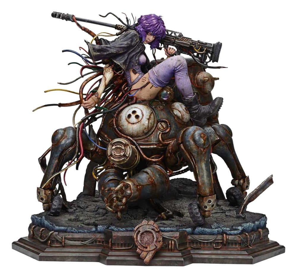 Ghost in the Shell Stand Alone Complex The Legend of Beauty and the Beast Estatua 1/4 Motoko Kusanagi & Tachikoma Character color Art by Entei Ryu Bonus Version 53 cm