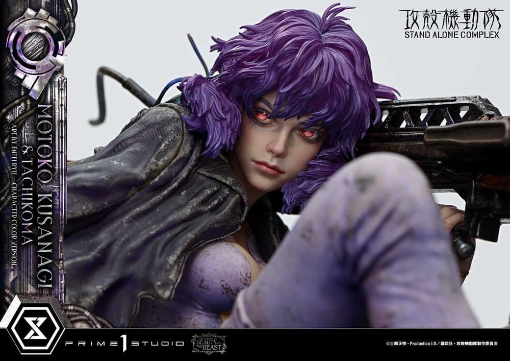 Ghost in the Shell Stand Alone Complex The Legend of Beauty and the Beast Estatua 1/4 Motoko Kusanagi & Tachikoma Character color Art by Entei Ryu Bonus Version 53 cm