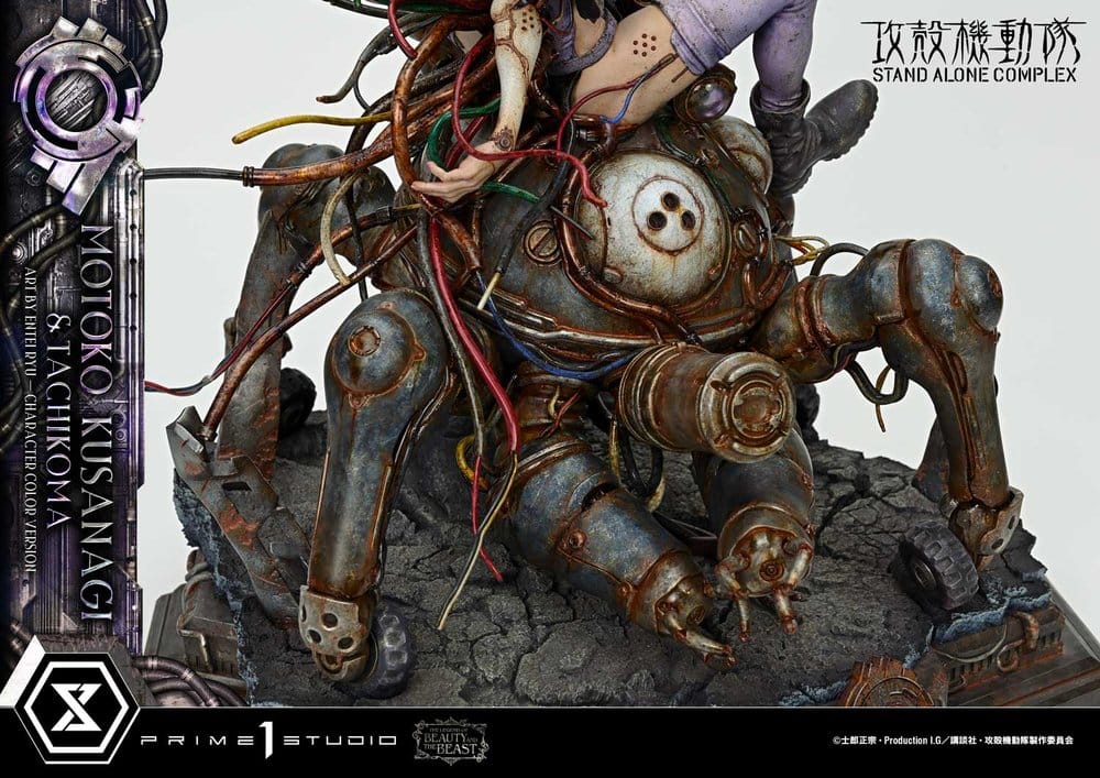 Ghost in the Shell Stand Alone Complex The Legend of Beauty and the Beast Estatua 1/4 Motoko Kusanagi & Tachikoma Character color Art by Entei Ryu Bonus Version 53 cm