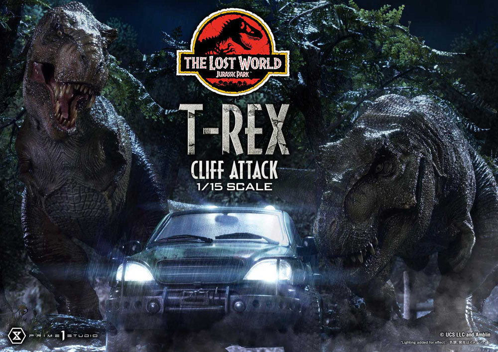 Jurassic World: The Lost World Estatua 1/15 T-Rex Cliff Attack 53 cm