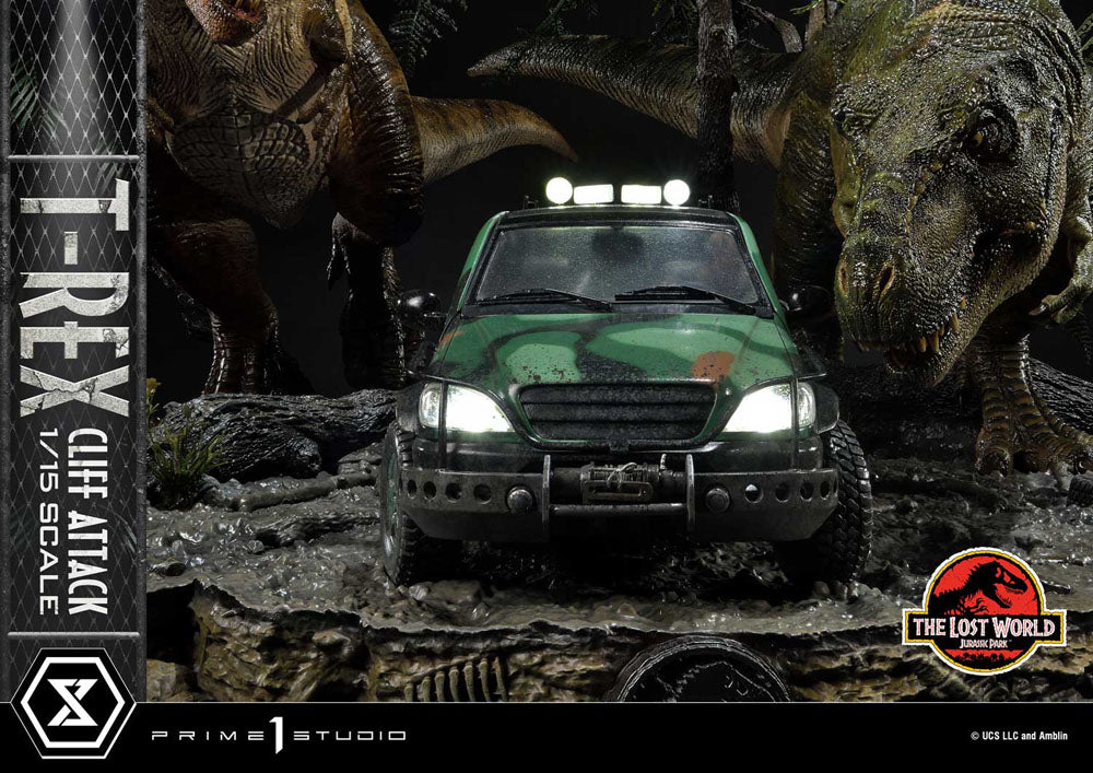 Jurassic World: The Lost World Estatua 1/15 T-Rex Cliff Attack 53 cm