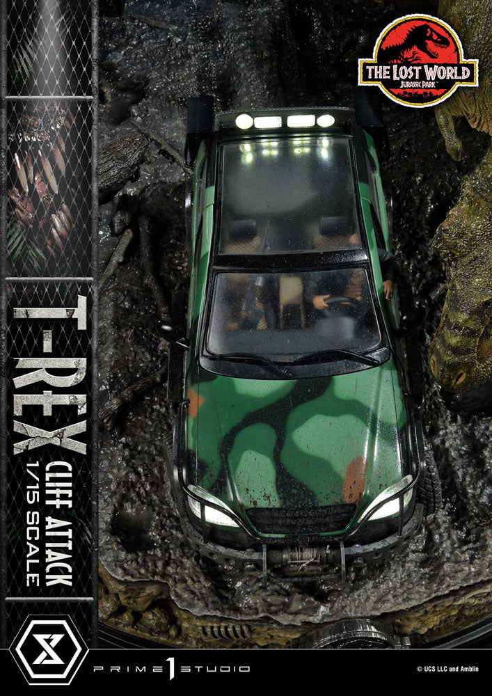 Jurassic World: The Lost World Estatua 1/15 T-Rex Cliff Attack 53 cm