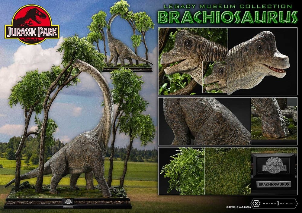 Jurassic Park (Film) Legacy Museum Collection Estatua 1/15 Brachiosaurus Bonus Version 128 cm