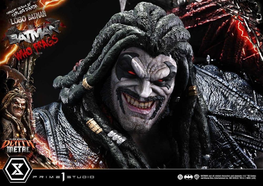 Dark Nights: Death Metal Museum Masterline Estatua 1/3 Lobo Batman: Batman Who Frags 81 cm