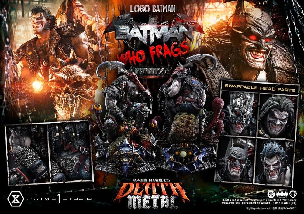 Dark Nights: Death Metal Museum Masterline Estatua 1/3 Lobo Batman: Batman Who Frags Deluxe Version 81 cm