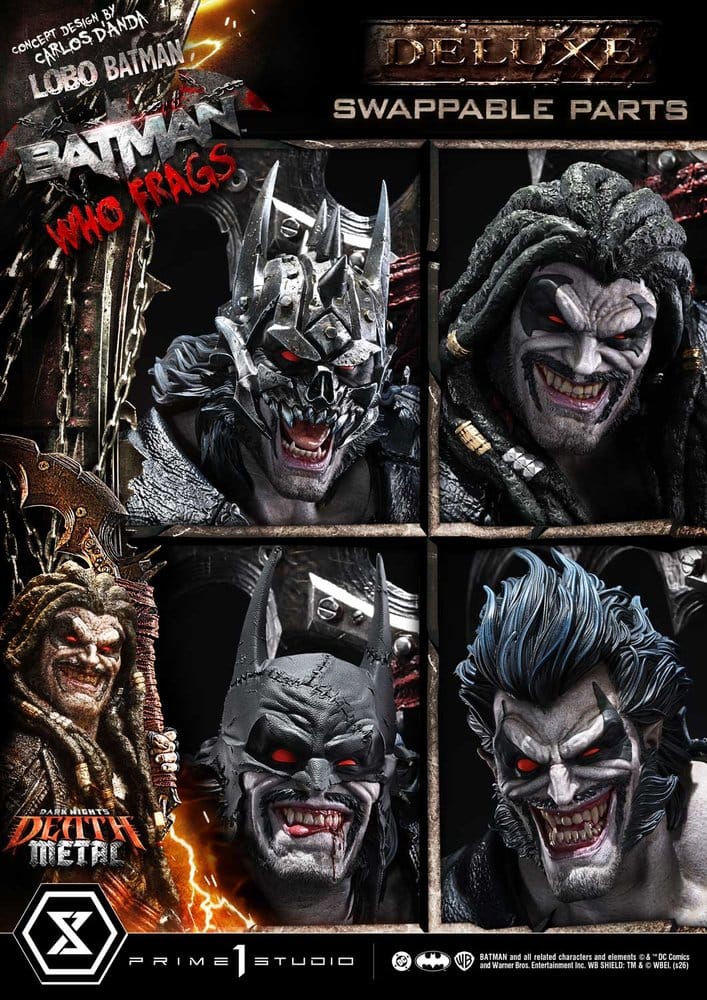 Dark Nights: Death Metal Museum Masterline Estatua 1/3 Lobo Batman: Batman Who Frags Deluxe Version 81 cm