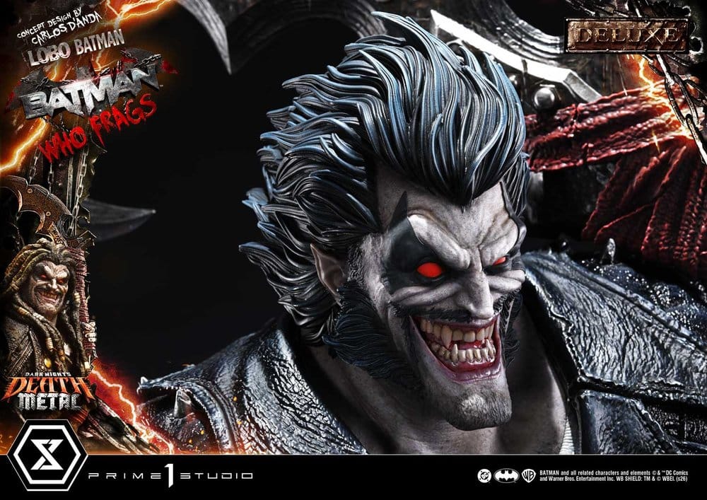 Dark Nights: Death Metal Museum Masterline Estatua 1/3 Lobo Batman: Batman Who Frags Deluxe Version 81 cm