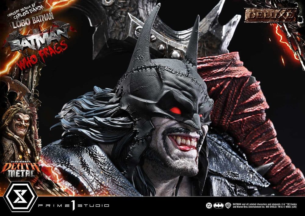 Dark Nights: Death Metal Museum Masterline Estatua 1/3 Lobo Batman: Batman Who Frags Deluxe Version 81 cm