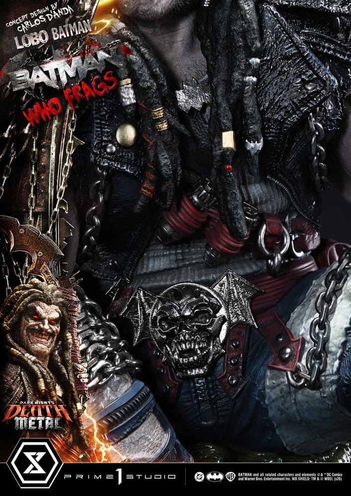 Dark Nights: Death Metal Museum Masterline Estatua 1/3 Lobo Batman: Batman Who Frags Deluxe Version 81 cm