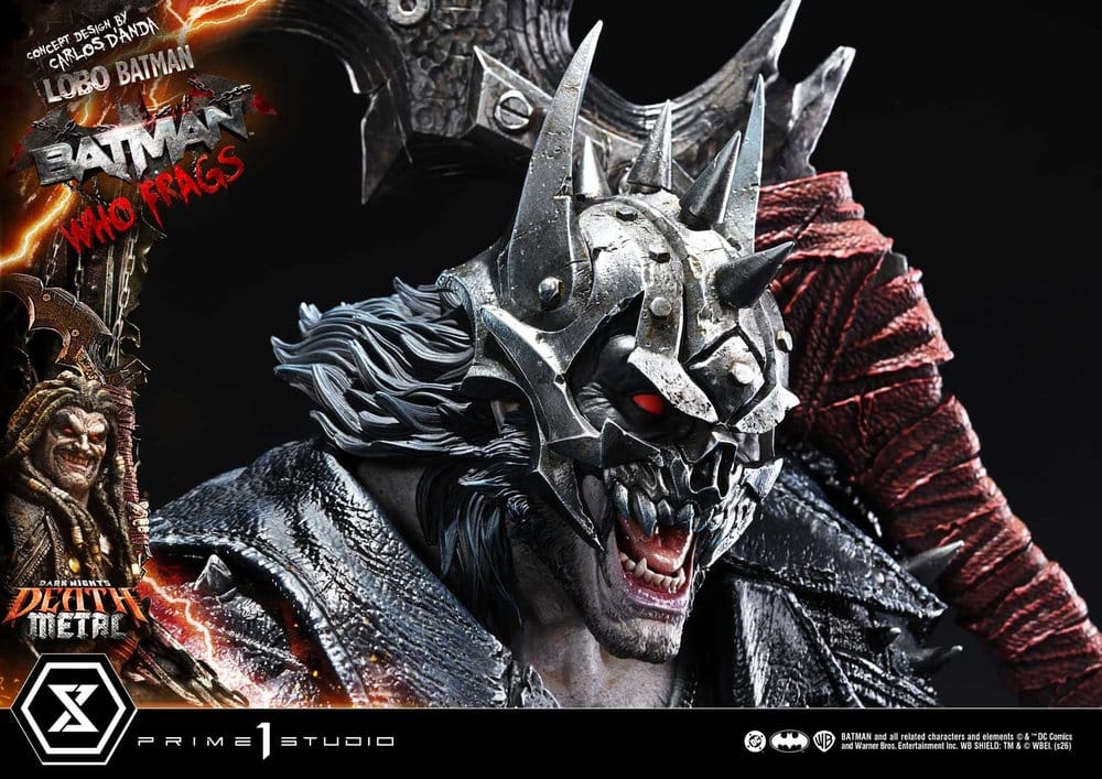 Dark Nights: Death Metal Museum Masterline Estatua 1/3 Lobo Batman: Batman Who Frags Deluxe Version 81 cm