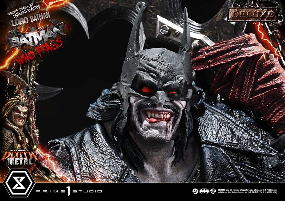 Dark Nights: Death Metal Museum Masterline Estatua 1/3 Lobo Batman: Batman Who Frags Deluxe Bonus Version 81 cm