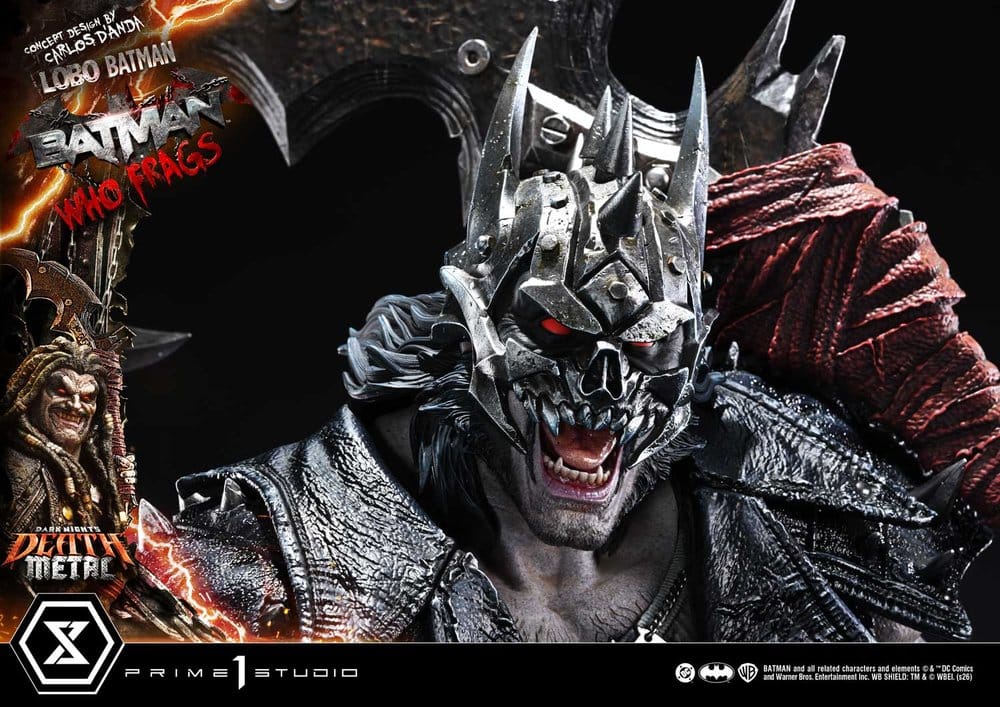 Dark Nights: Death Metal Museum Masterline Estatua 1/3 Lobo Batman: Batman Who Frags Deluxe Bonus Version 81 cm