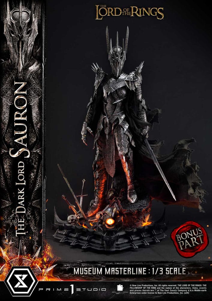 El Señor de los Anillos Estatua Museum Masterline Series 1/3 The Dark Lord Sauron Bonus Version 117 cm