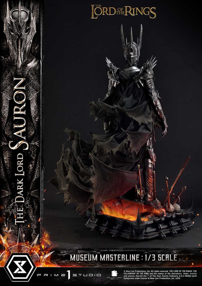 El Señor de los Anillos Estatua Museum Masterline Series 1/3 The Dark Lord Sauron Bonus Version 117 cm