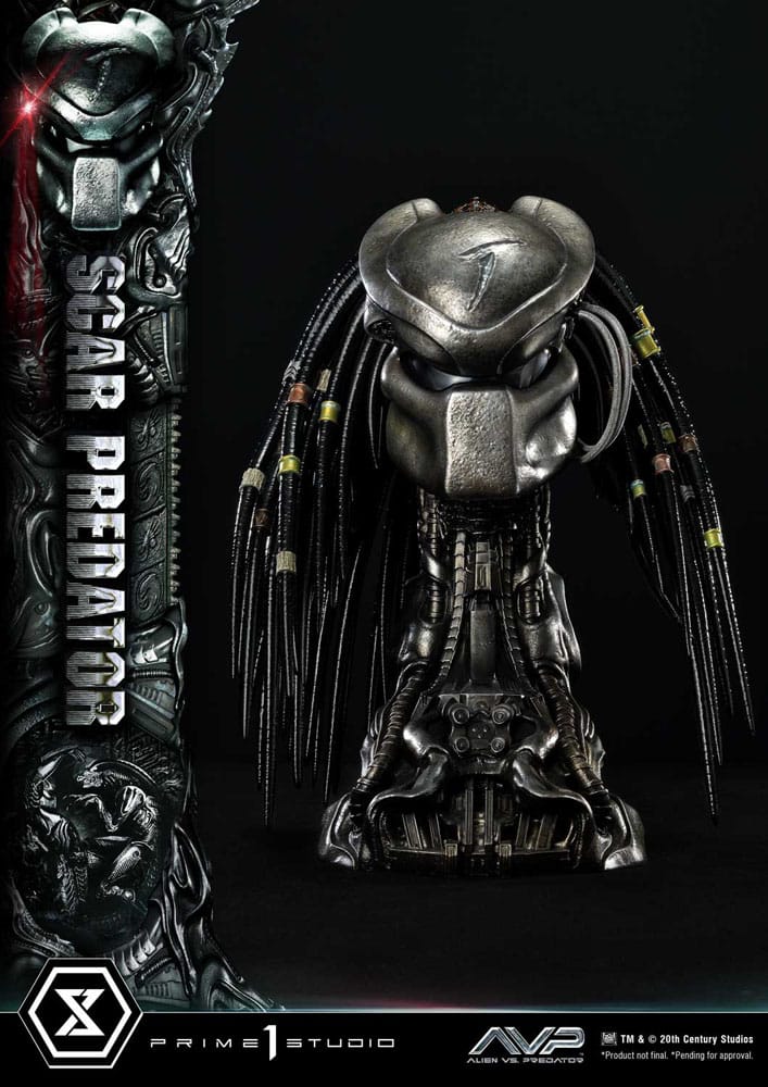 The Alien vs. Predator Estatua Museum Masterline Series 1/3 Scar Predator Deluxe Bonus Version 93 cm