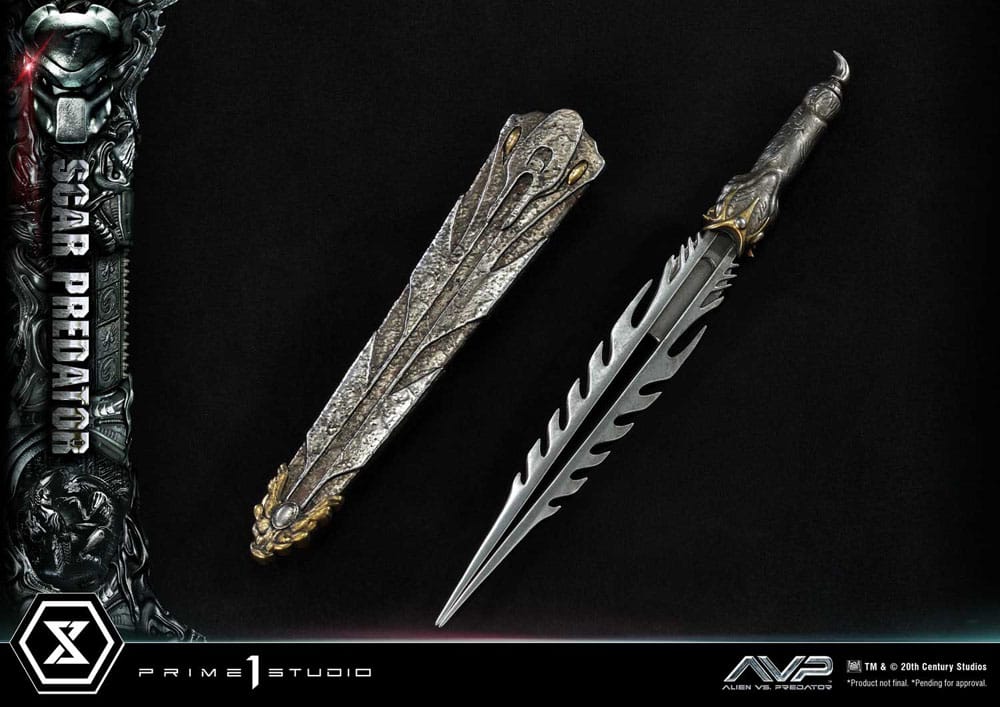 The Alien vs. Predator Estatua Museum Masterline Series 1/3 Scar Predator Deluxe Bonus Version 93 cm