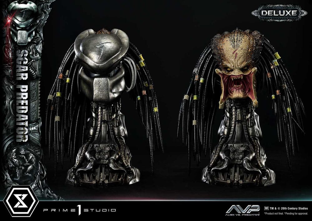 The Alien vs. Predator Estatua Museum Masterline Series 1/3 Scar Predator Deluxe Bonus Version 93 cm
