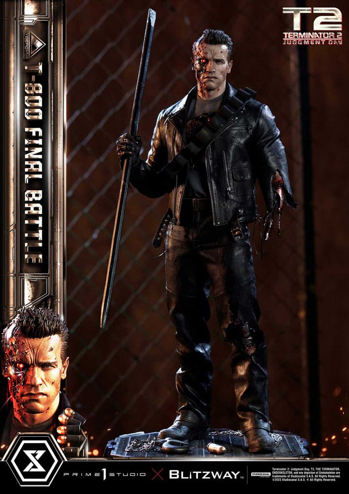 Terminator 2 Estatua Museum Masterline Series 1/3 T-800 Final Battle Regular Version 75 cm