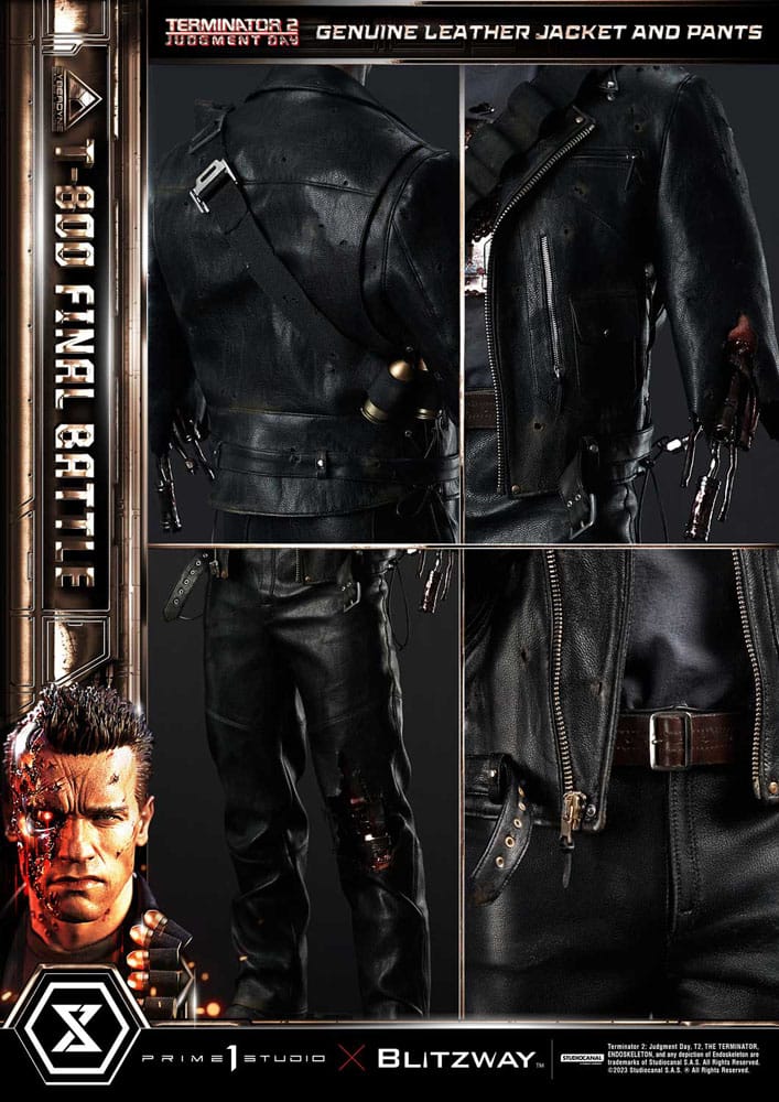 Terminator 2 Estatua Museum Masterline Series 1/3 T-800 Final Battle Regular Version 75 cm