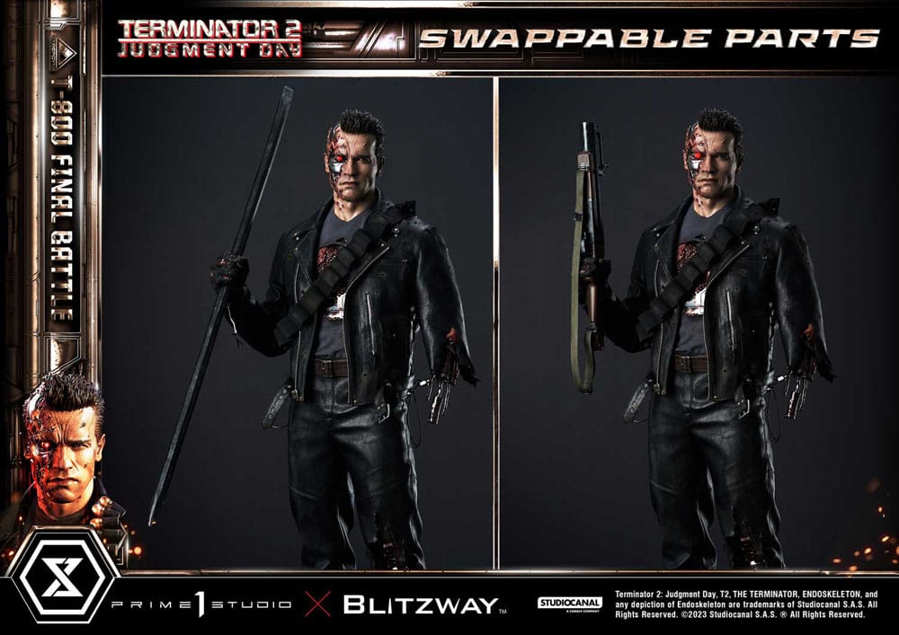 Terminator 2 Estatua Museum Masterline Series 1/3 T-800 Final Battle Regular Version 75 cm