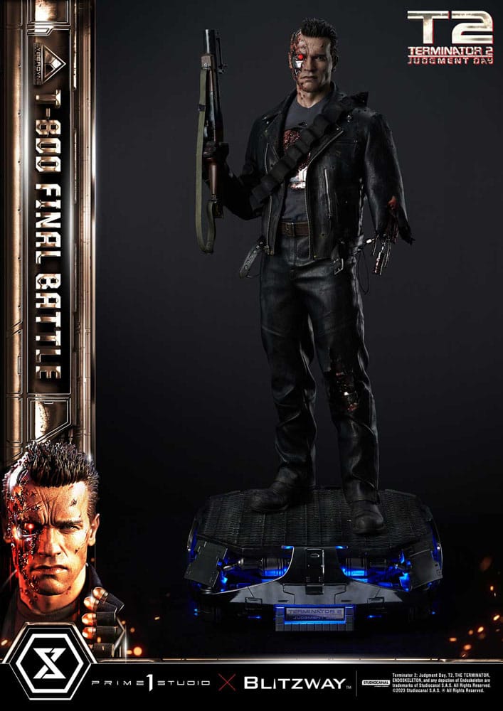 Terminator 2 Estatua Museum Masterline Series 1/3 T-800 Final Battle Regular Version 75 cm
