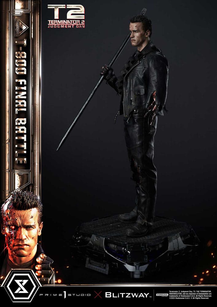 Terminator 2 Estatua Museum Masterline Series 1/3 T-800 Final Battle Regular Version 75 cm