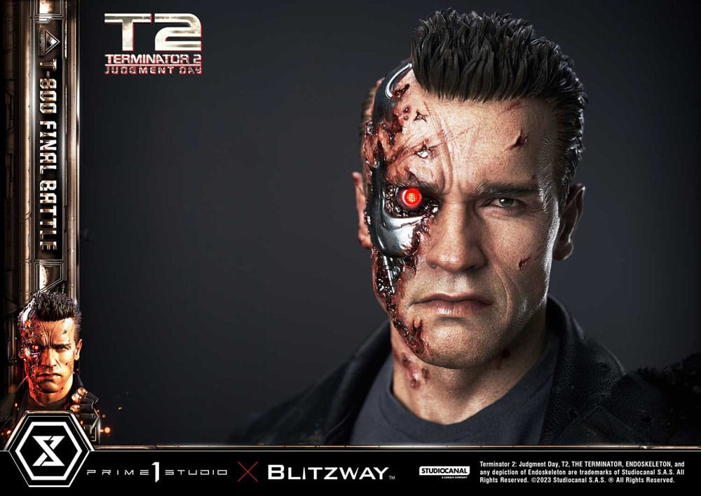 Terminator 2 Estatua Museum Masterline Series 1/3 T-800 Final Battle Regular Version 75 cm