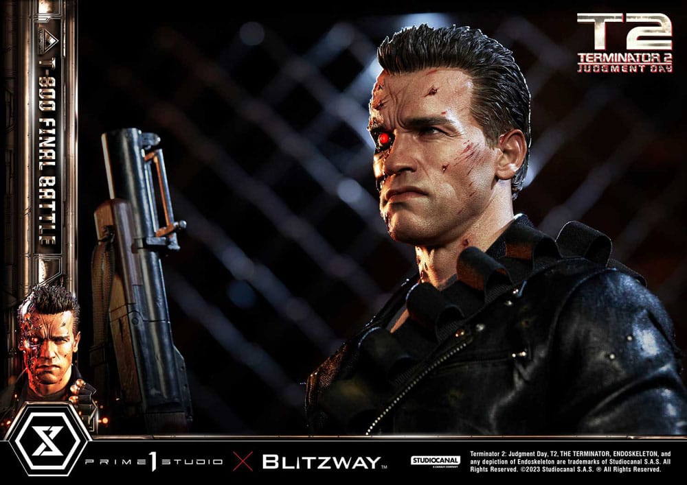 Terminator 2 Estatua Museum Masterline Series 1/3 T-800 Final Battle Regular Version 75 cm