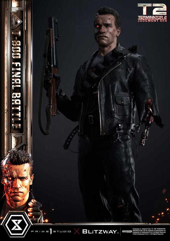 Terminator 2 Estatua Museum Masterline Series 1/3 T-800 Final Battle Regular Version 75 cm