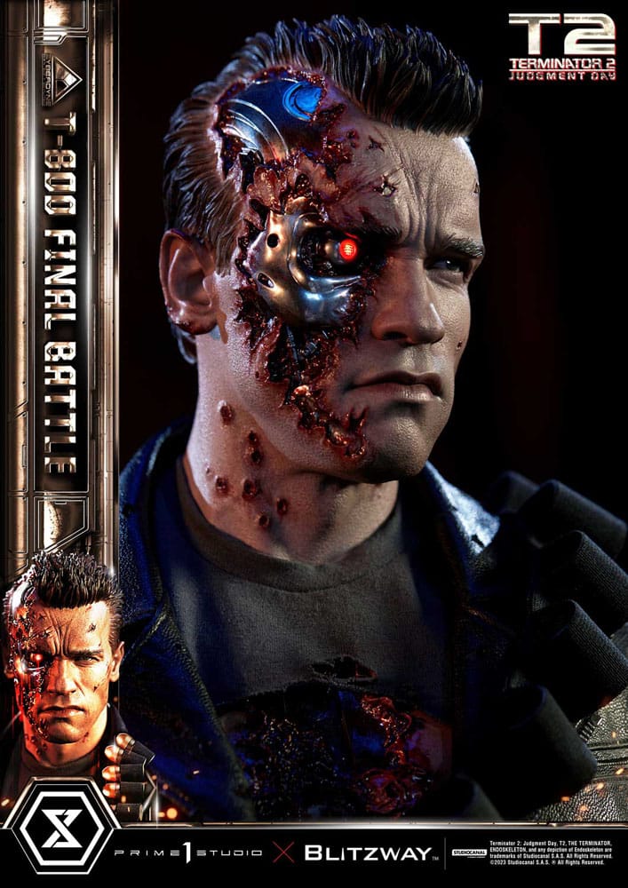 Terminator 2 Estatua Museum Masterline Series 1/3 T-800 Final Battle Regular Version 75 cm