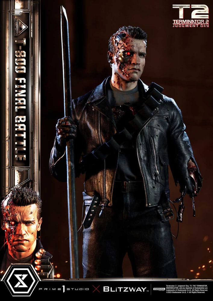 Terminator 2 Estatua Museum Masterline Series 1/3 T-800 Final Battle Regular Version 75 cm