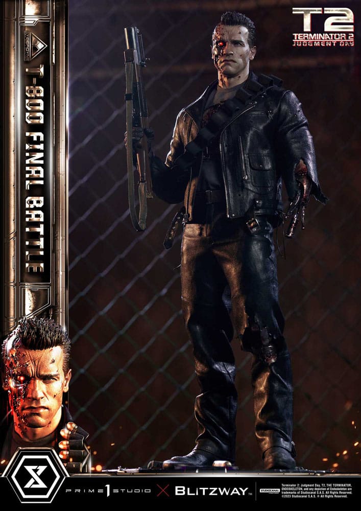 Terminator 2 Estatua Museum Masterline Series 1/3 T-800 Final Battle Regular Version 75 cm