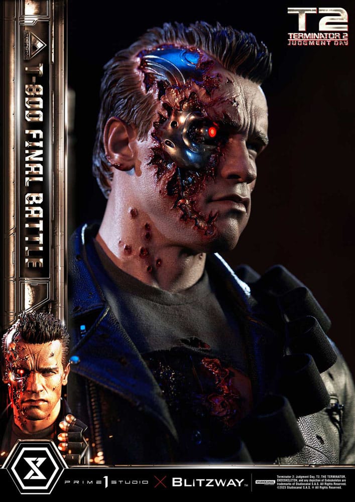 Terminator 2 Estatua Museum Masterline Series 1/3 T-800 Final Battle Regular Version 75 cm