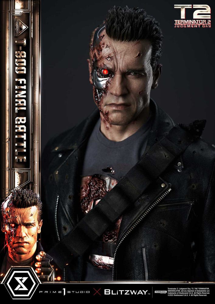 Terminator 2 Estatua Museum Masterline Series 1/3 T-800 Final Battle Regular Version 75 cm