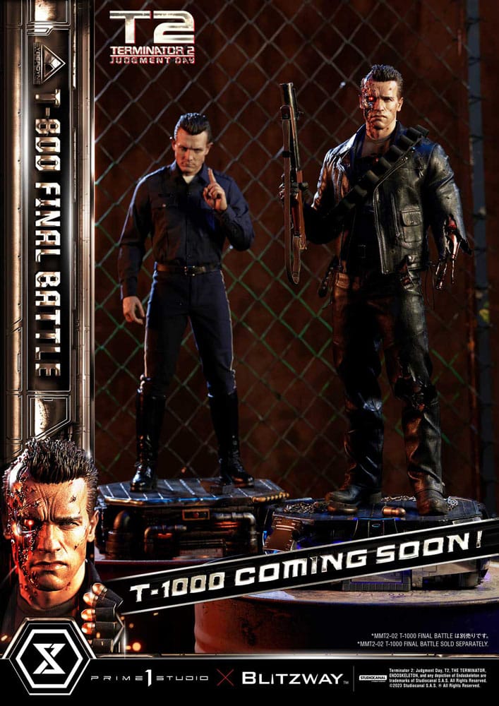 Terminator 2 Estatua Museum Masterline Series 1/3 T-800 Final Battle Regular Version 75 cm