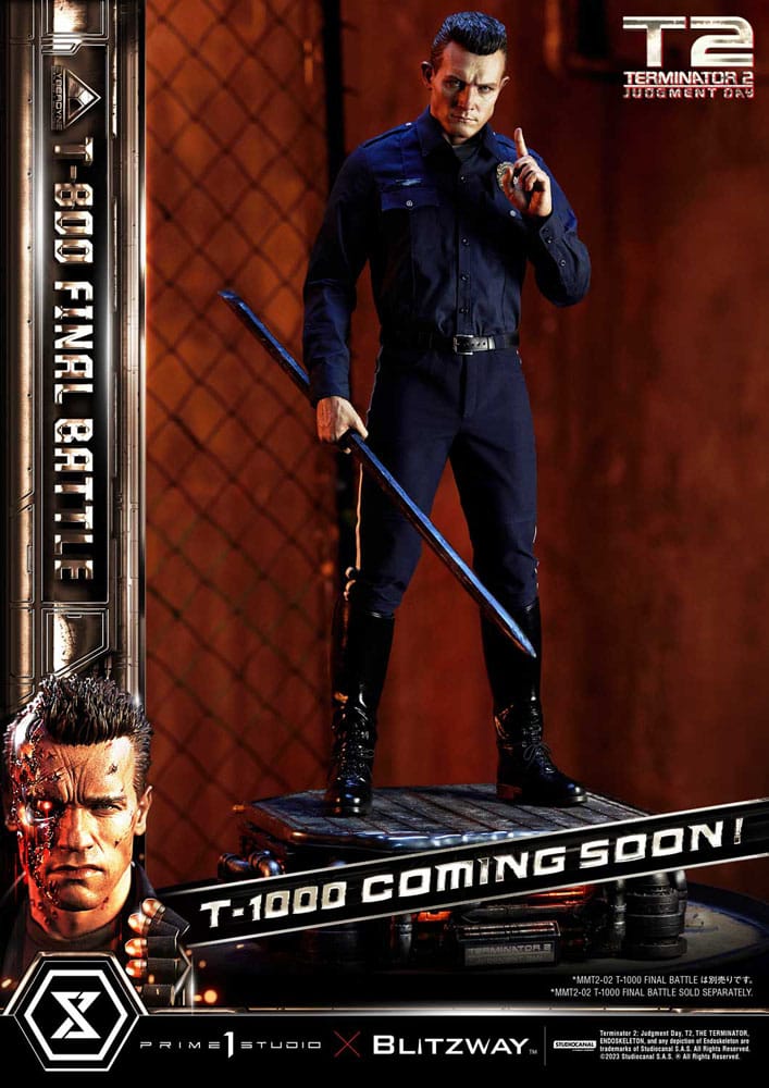 Terminator 2 Estatua Museum Masterline Series 1/3 T-800 Final Battle Regular Version 75 cm