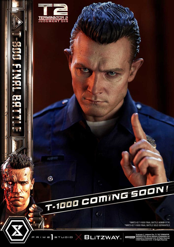 Terminator 2 Estatua Museum Masterline Series 1/3 T-800 Final Battle Regular Version 75 cm