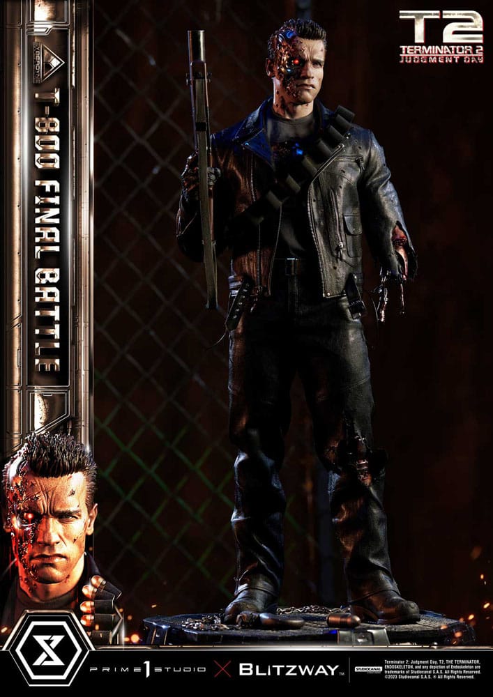 Terminator 2 Estatua Museum Masterline Series 1/3 T-800 Final Battle Regular Version 75 cm