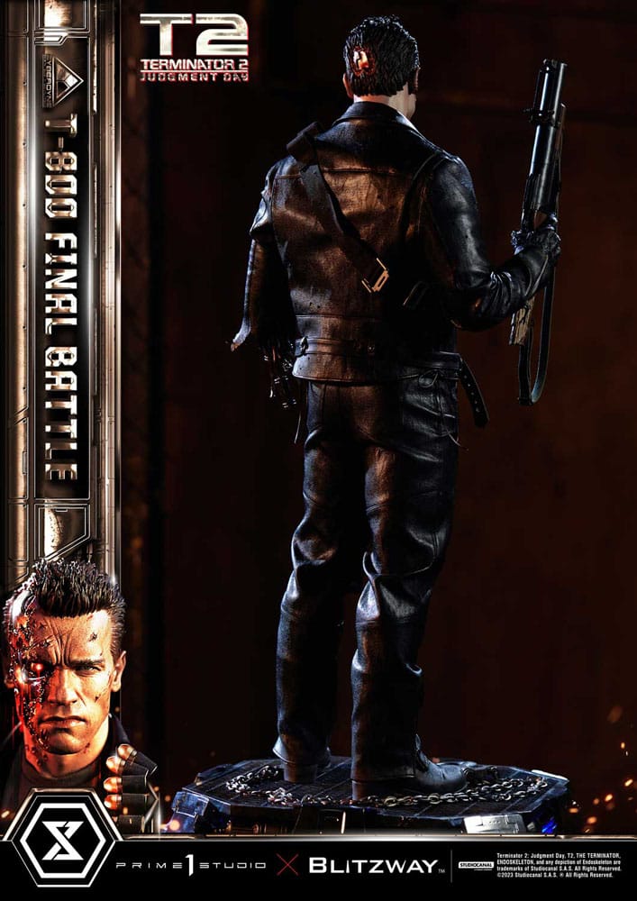 Terminator 2 Estatua Museum Masterline Series 1/3 T-800 Final Battle Regular Version 75 cm
