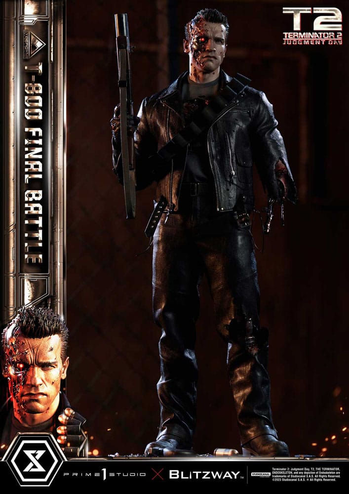 Terminator 2 Estatua Museum Masterline Series 1/3 T-800 Final Battle Regular Version 75 cm