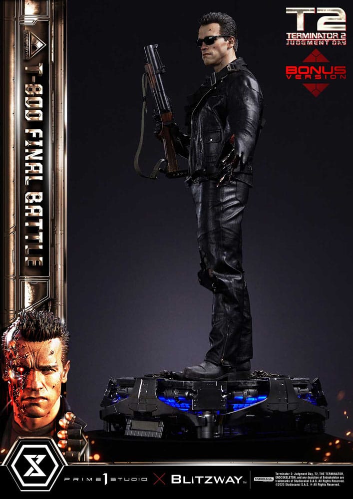 Terminator 2 Estatua Museum Masterline Series 1/3 T-800 Final Battle Deluxe Bonus Version 75 cm