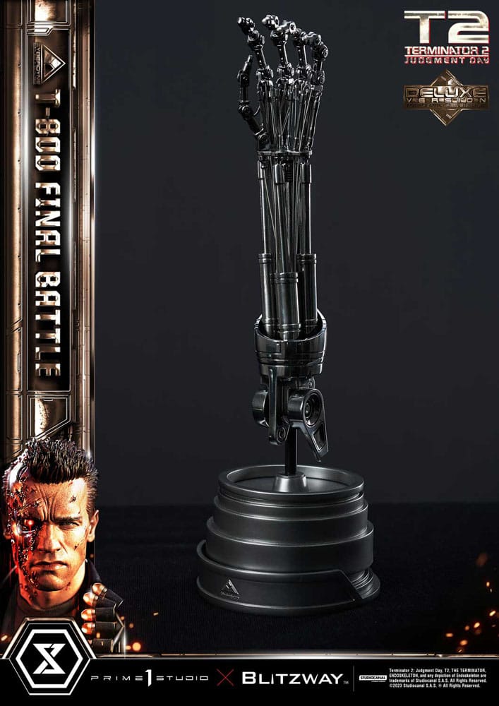 Terminator 2 Estatua Museum Masterline Series 1/3 T-800 Final Battle Deluxe Bonus Version 75 cm