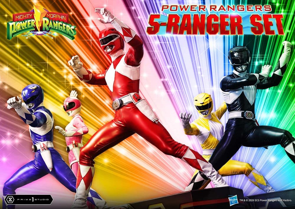 Mighty Morphin Power Rangers Premium Masterline Set de 5 Estatuas 1/4 57 cm