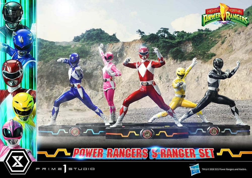 Mighty Morphin Power Rangers Premium Masterline Set de 5 Estatuas 1/4 57 cm