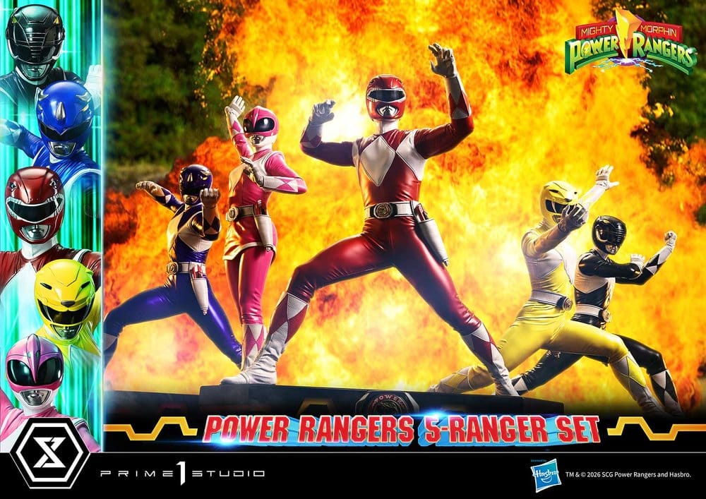 Mighty Morphin Power Rangers Premium Masterline Set de 5 Estatuas 1/4 57 cm