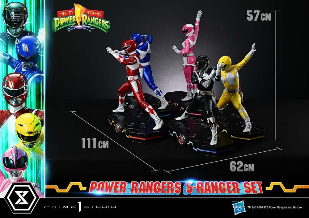 Mighty Morphin Power Rangers Premium Masterline Set de 5 Estatuas 1/4 57 cm