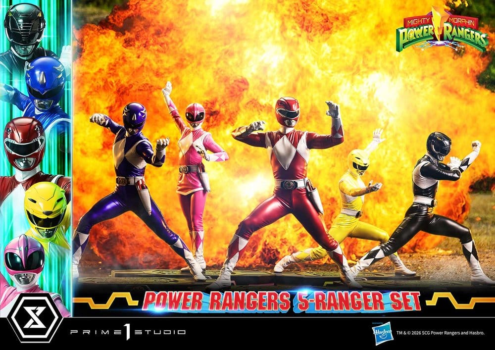 Mighty Morphin Power Rangers Premium Masterline Set de 5 Estatuas 1/4 57 cm