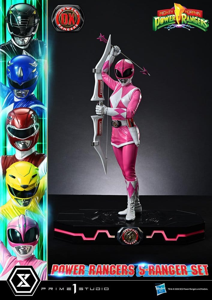 Mighty Morphin Power Rangers Premium Masterline Set de 5 Estatuas 1/4 Deluxe Version 62 cm